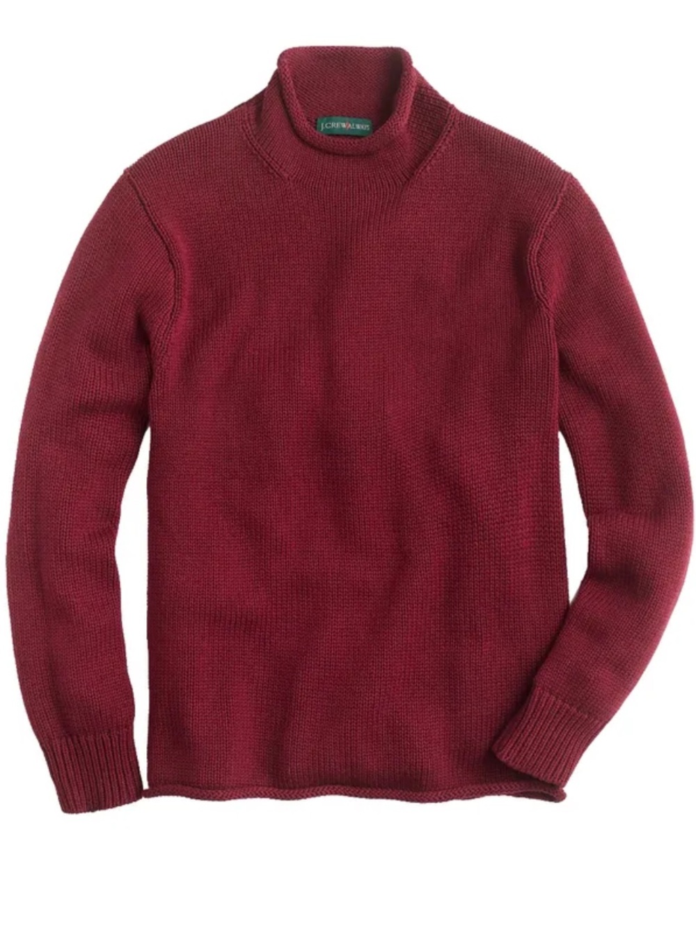 J.Crew - 1988 Rollneck Turtleneck Cotton Sweater in Red Ochre